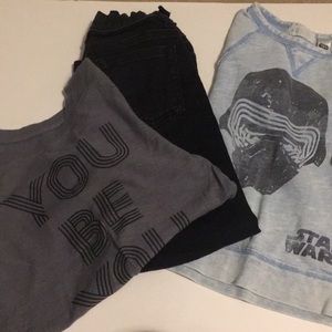 Size 6 Black Jeans, Two size 6 tops